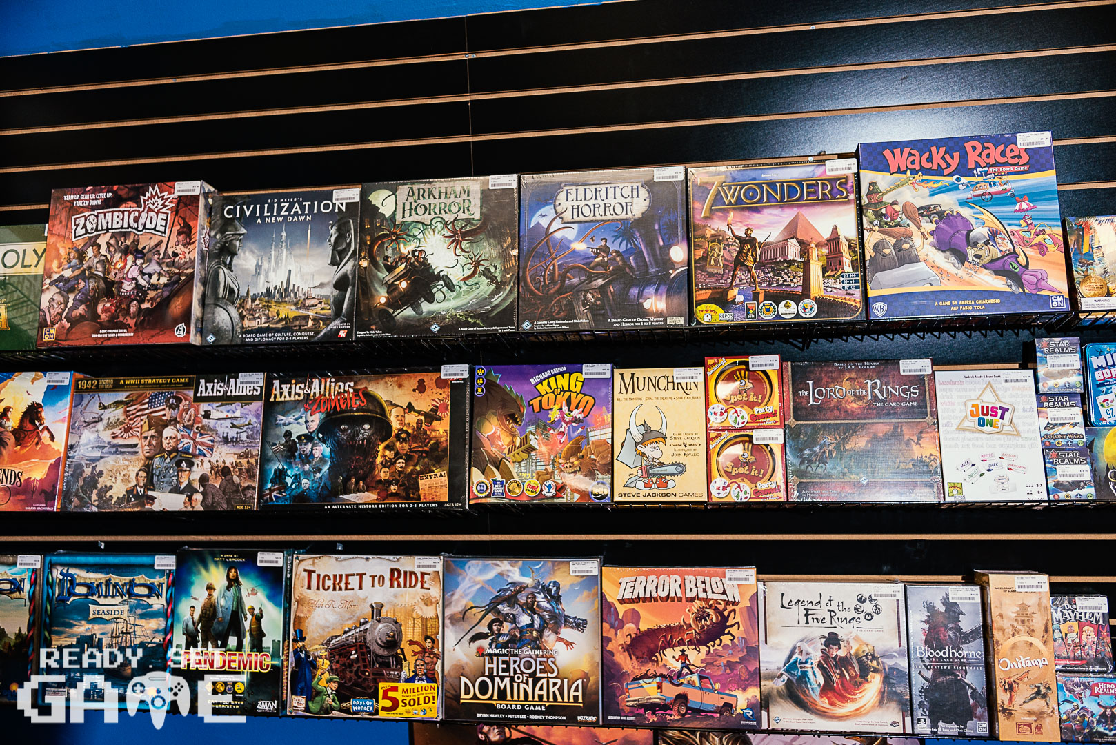 Ready set game board game display.